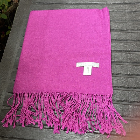 New - Radiant Orchid - Merino Wool & Silk Blend - Pashmina Scarf - Picture 6 of 12
